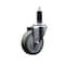 Service Caster 4'' SS Gray Poly Wheel Swivel 1-1/8'' Expanding Stem Caster SCC-SSEX20S414-PPUB-118 - alternate 1
